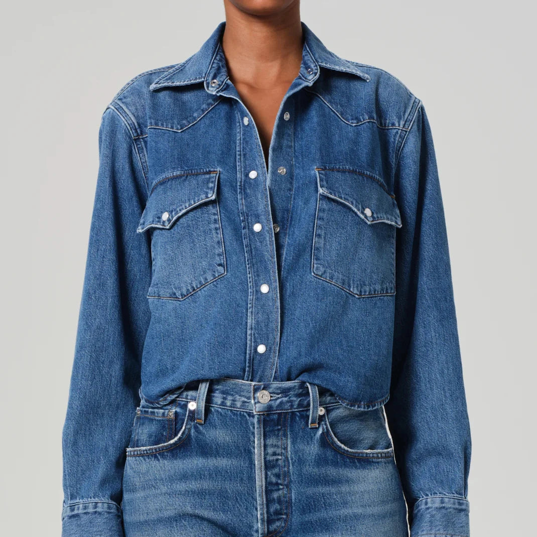 Cropped Western Shirt - Chaya
