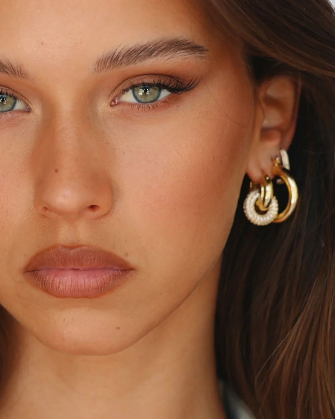 Baby Amalfi Tube Hoops - Gold