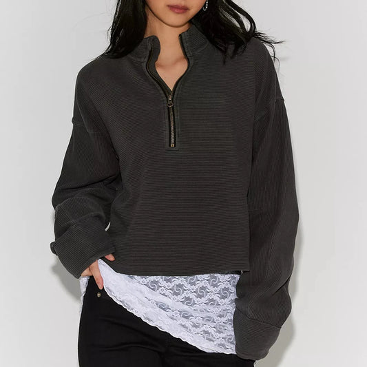 Celeste Quarter Zip - Black
