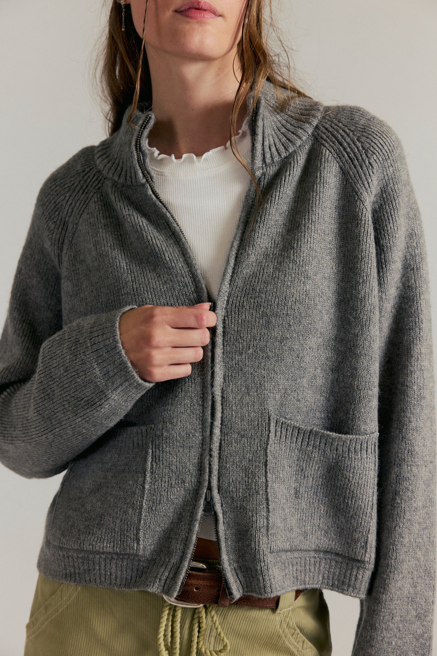 On It Half Zip - Cool Grey