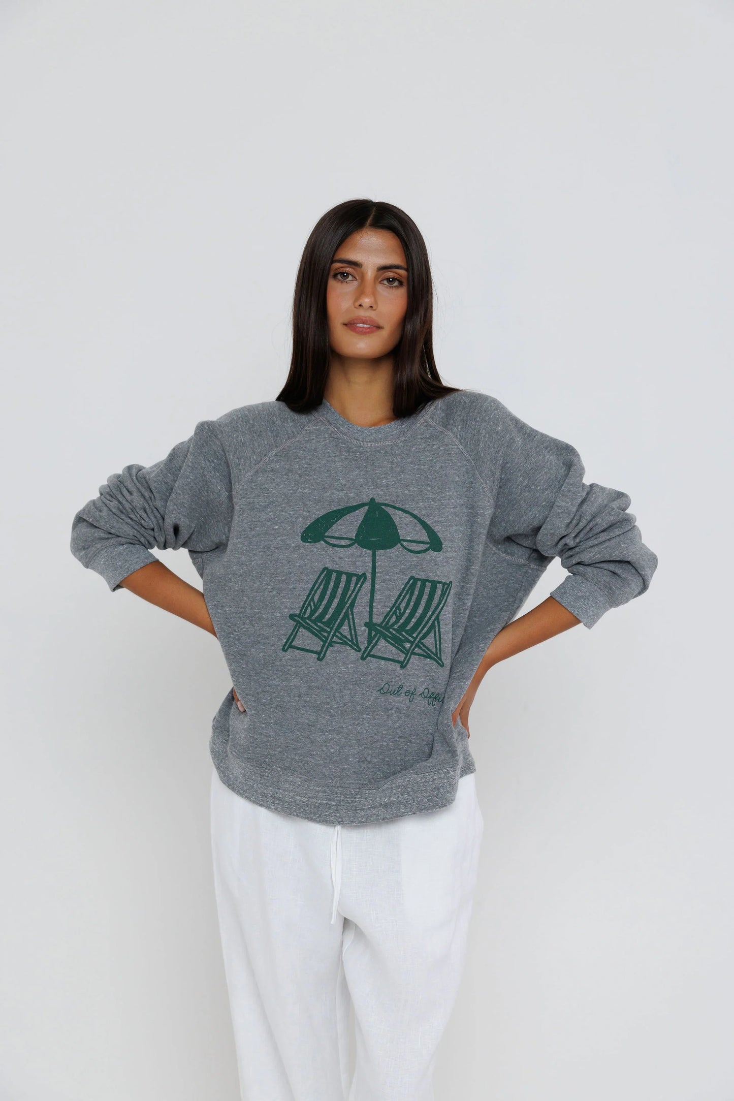 Out of Office Sweatshirt - Heather Grey