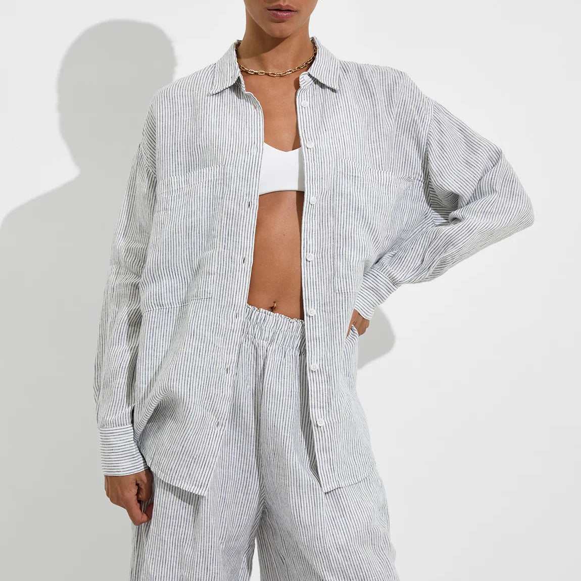 Getaway Button Down - Coastal Stripe