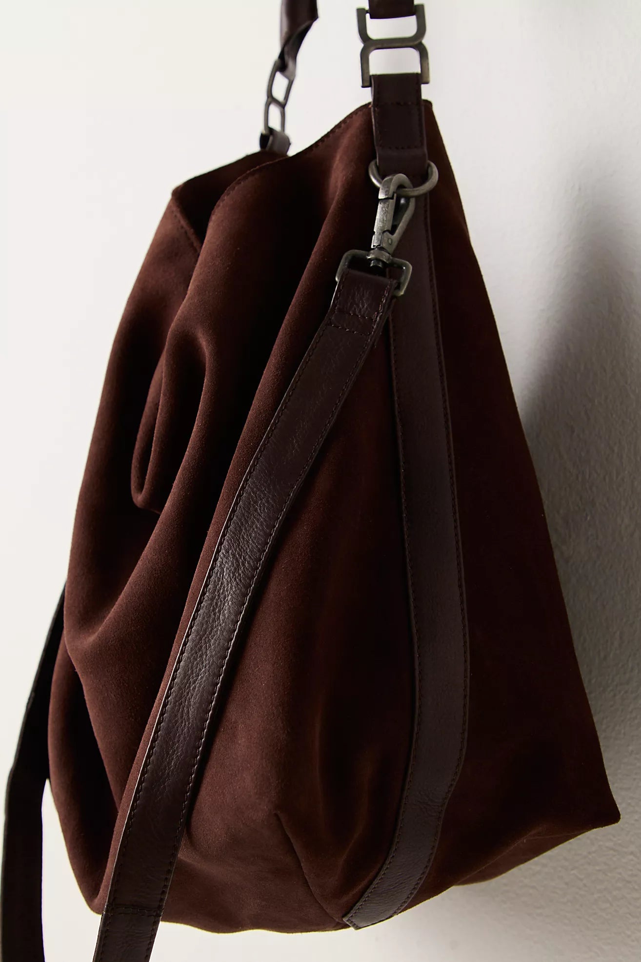 Suzie Suede Slouch Tote - Espresso