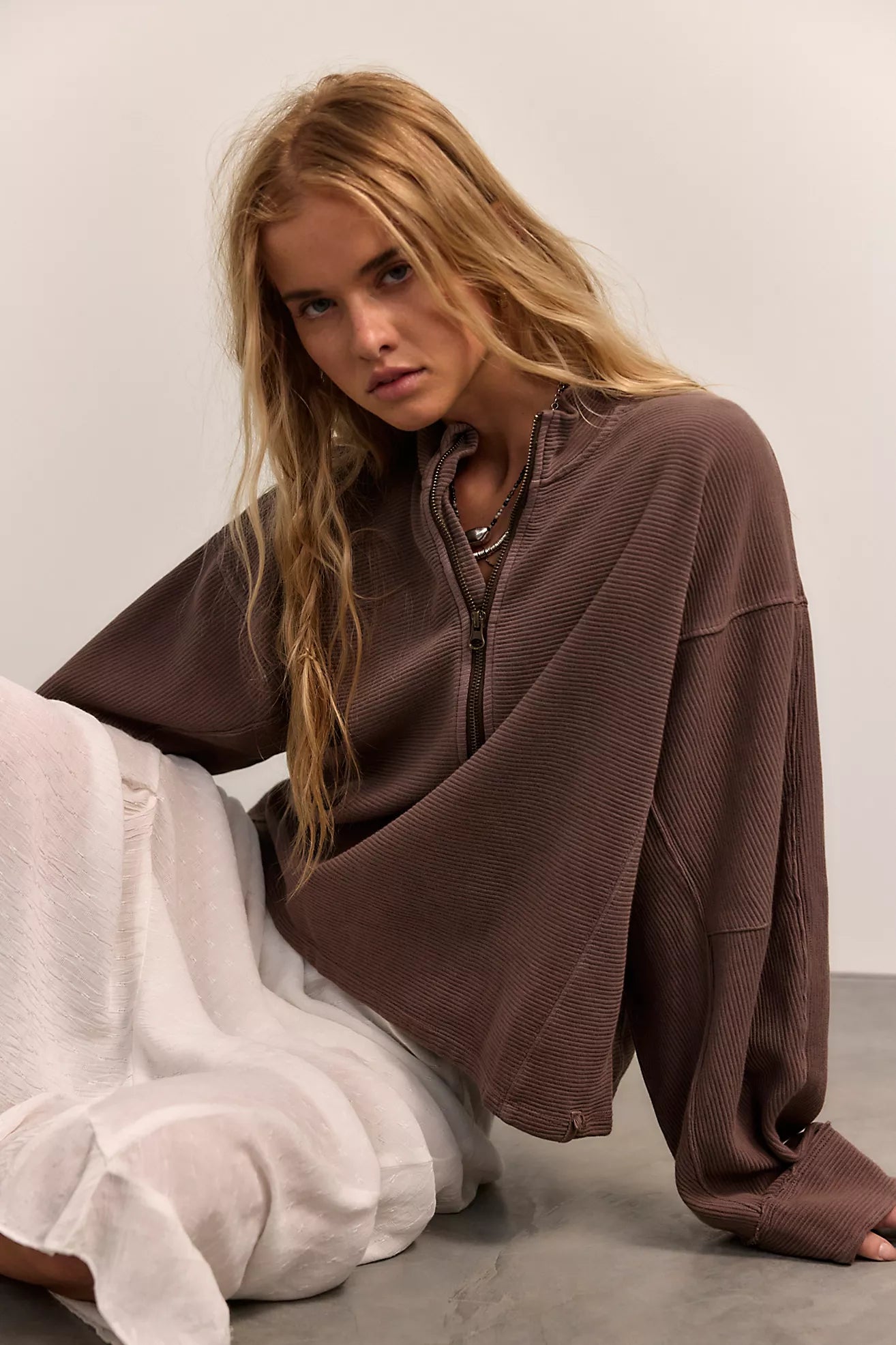 Celeste Quarter Zip - Mochachinno