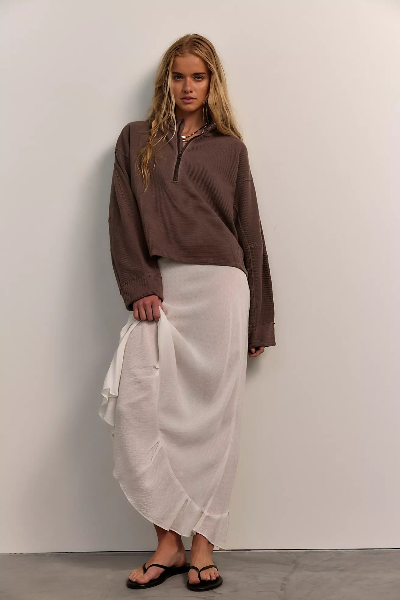 Celeste Quarter Zip - Mochachinno