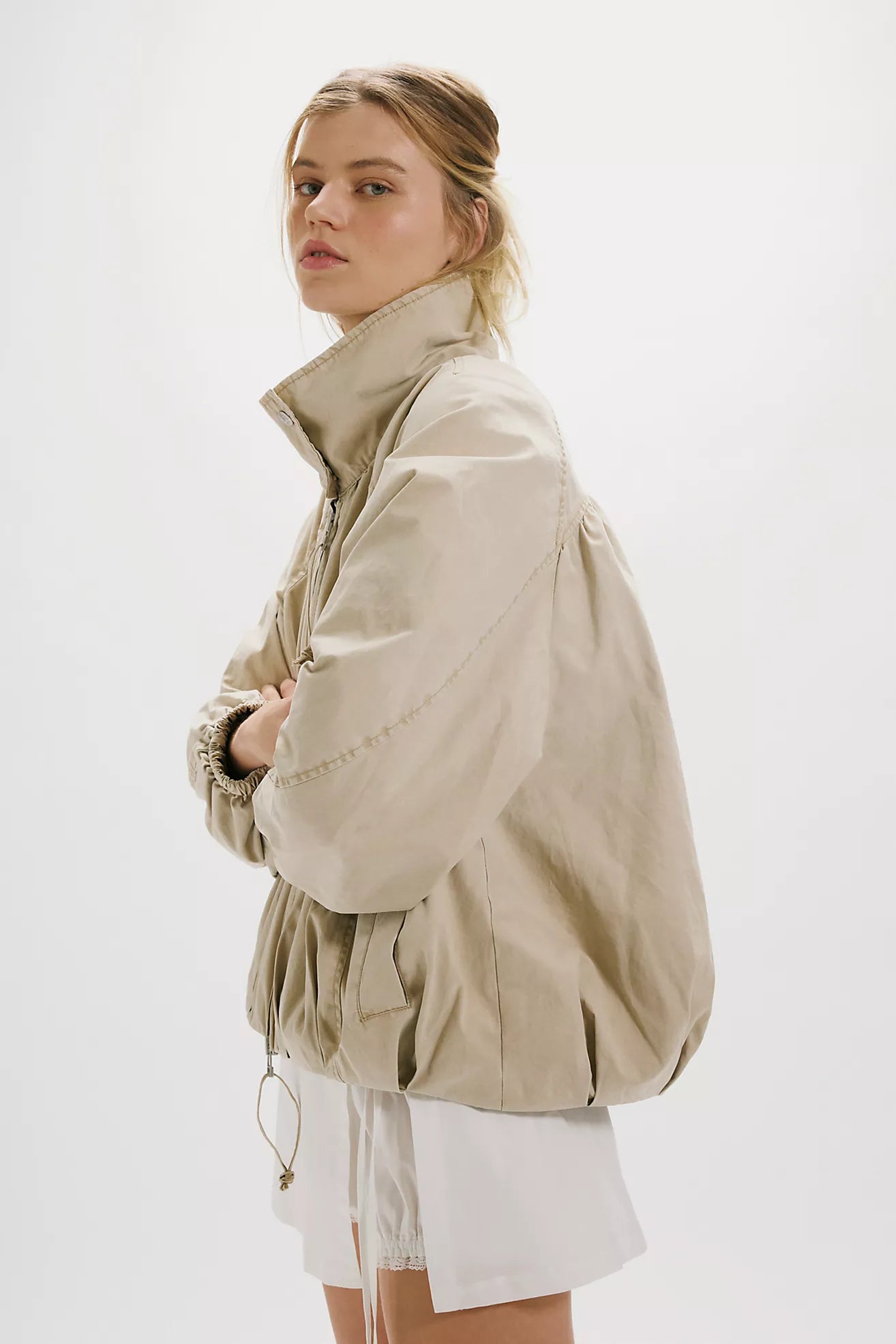 Chelsea Funnel Neck Jacket - Oatmeal