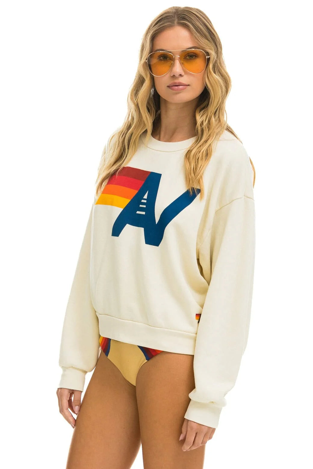 Logo Crew Relaxed - Vintage White