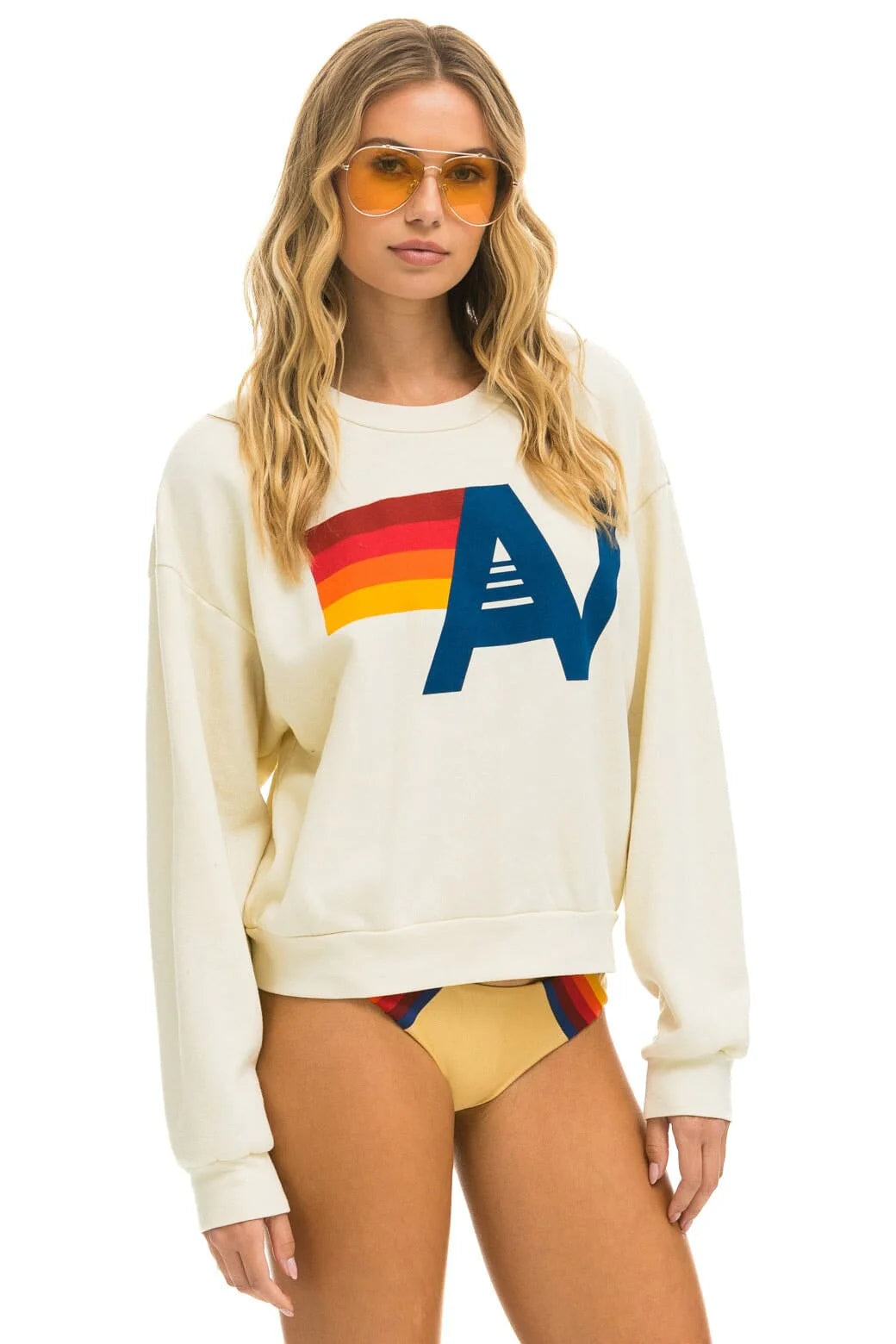 Logo Crew Relaxed - Vintage White