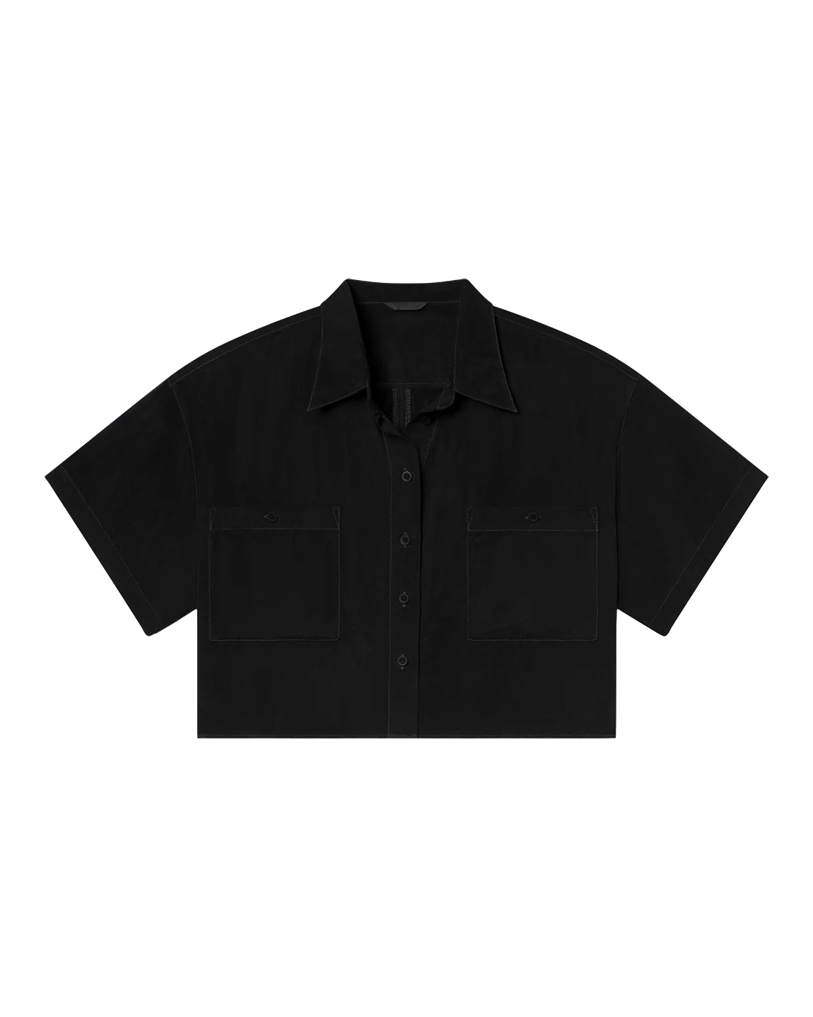 Day Trip Cropped Button Down - Jet