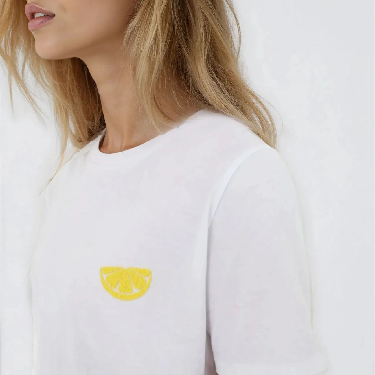 Lemon Caviar Tee - White
