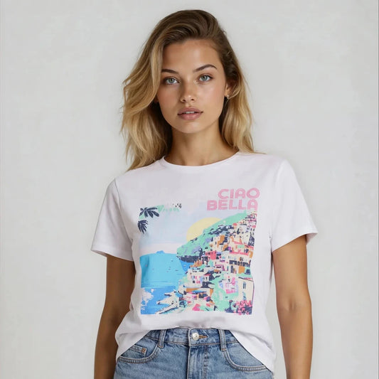 Ciao Bella Tee - White