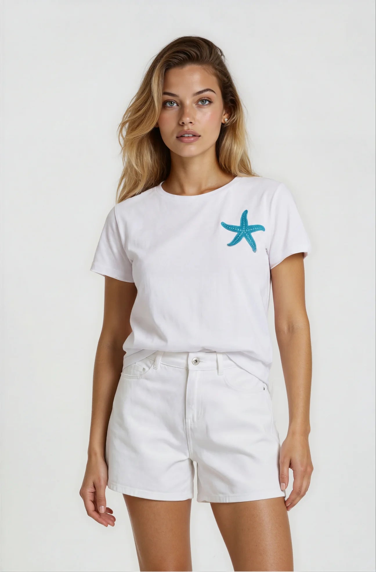 Starfish Caviar Tee - White
