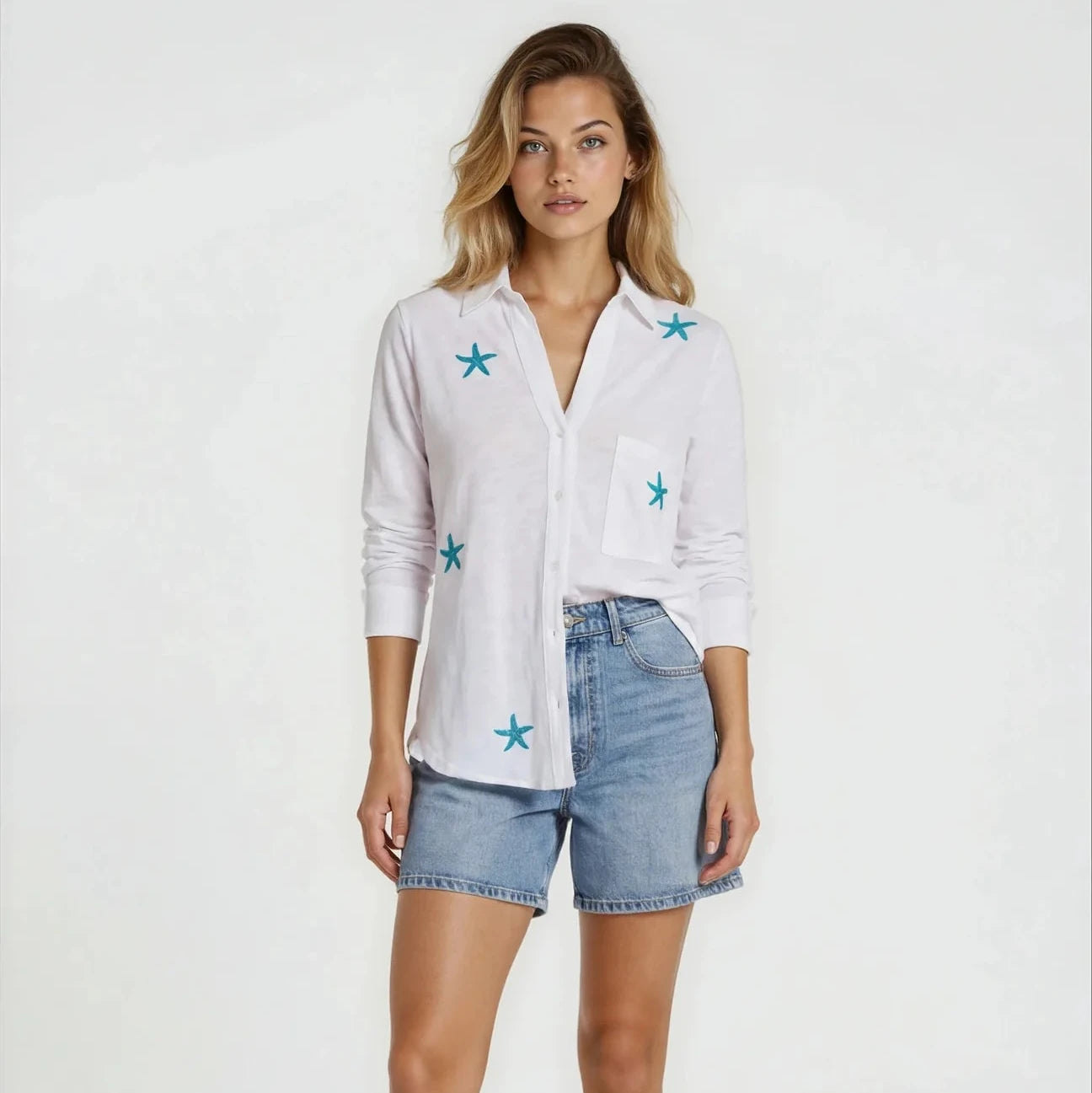 Starfish Blouse - White