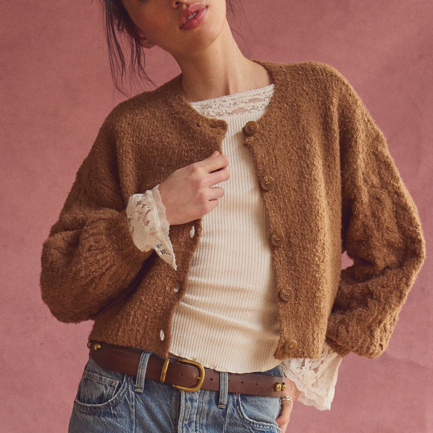 Thistle Cardigan - Macadamia