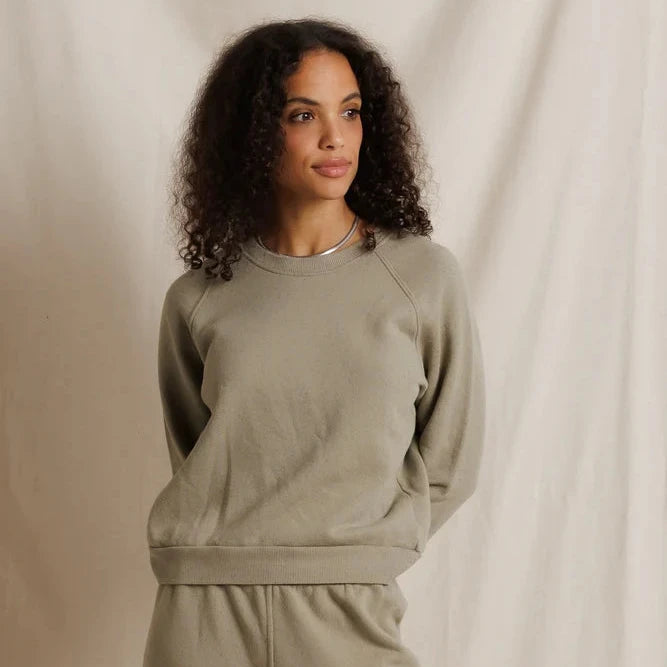 Alexi French Terry - Speckled Olive