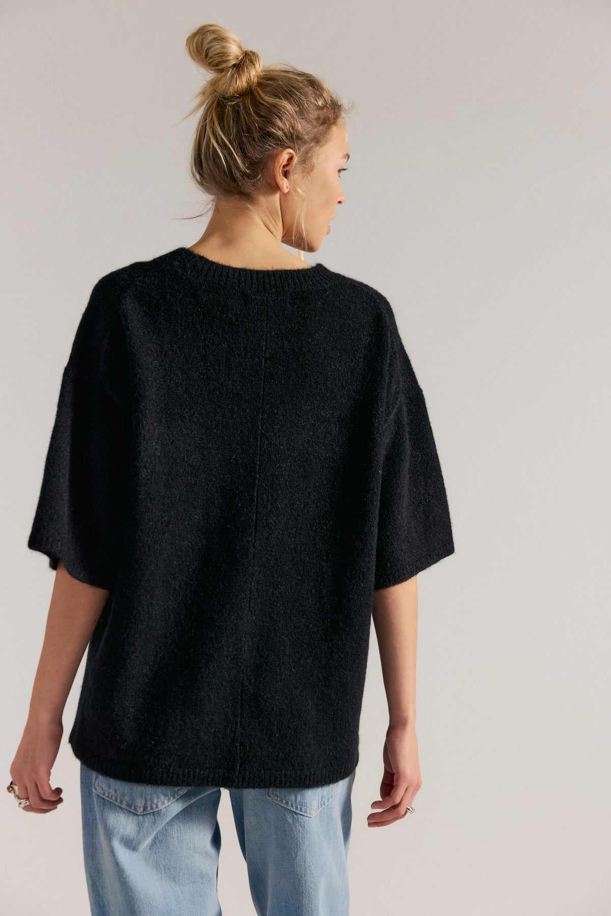 Margot Sweater Tee - Black