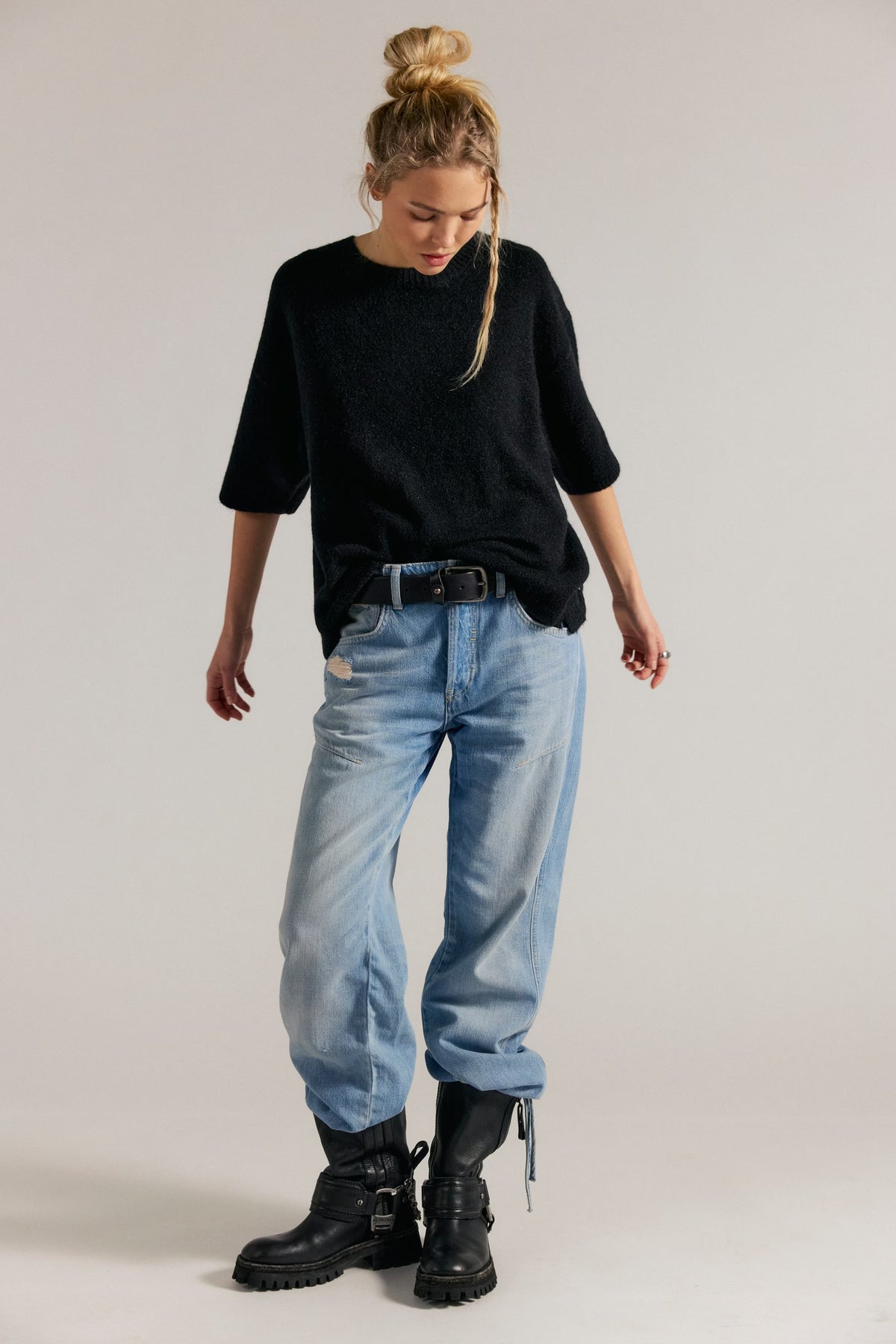 Margot Sweater Tee - Black