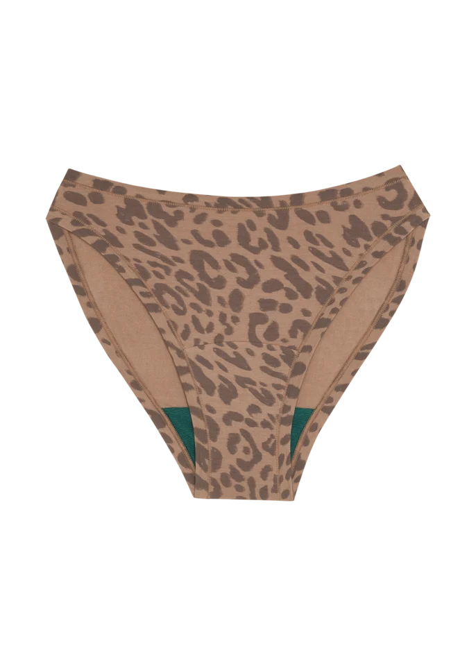 High Rise Bikini - Leopard Tan