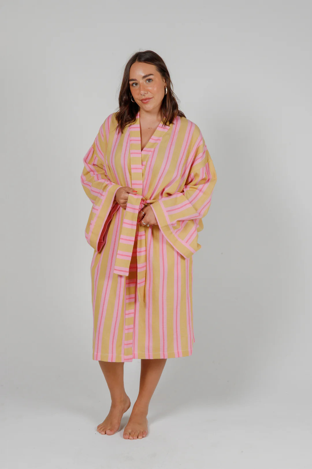 Mistral Stripe Robe - Sunset Mix