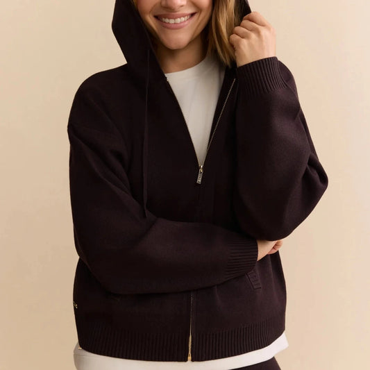 Olly Zip Up Hoodie - Dark Espresso