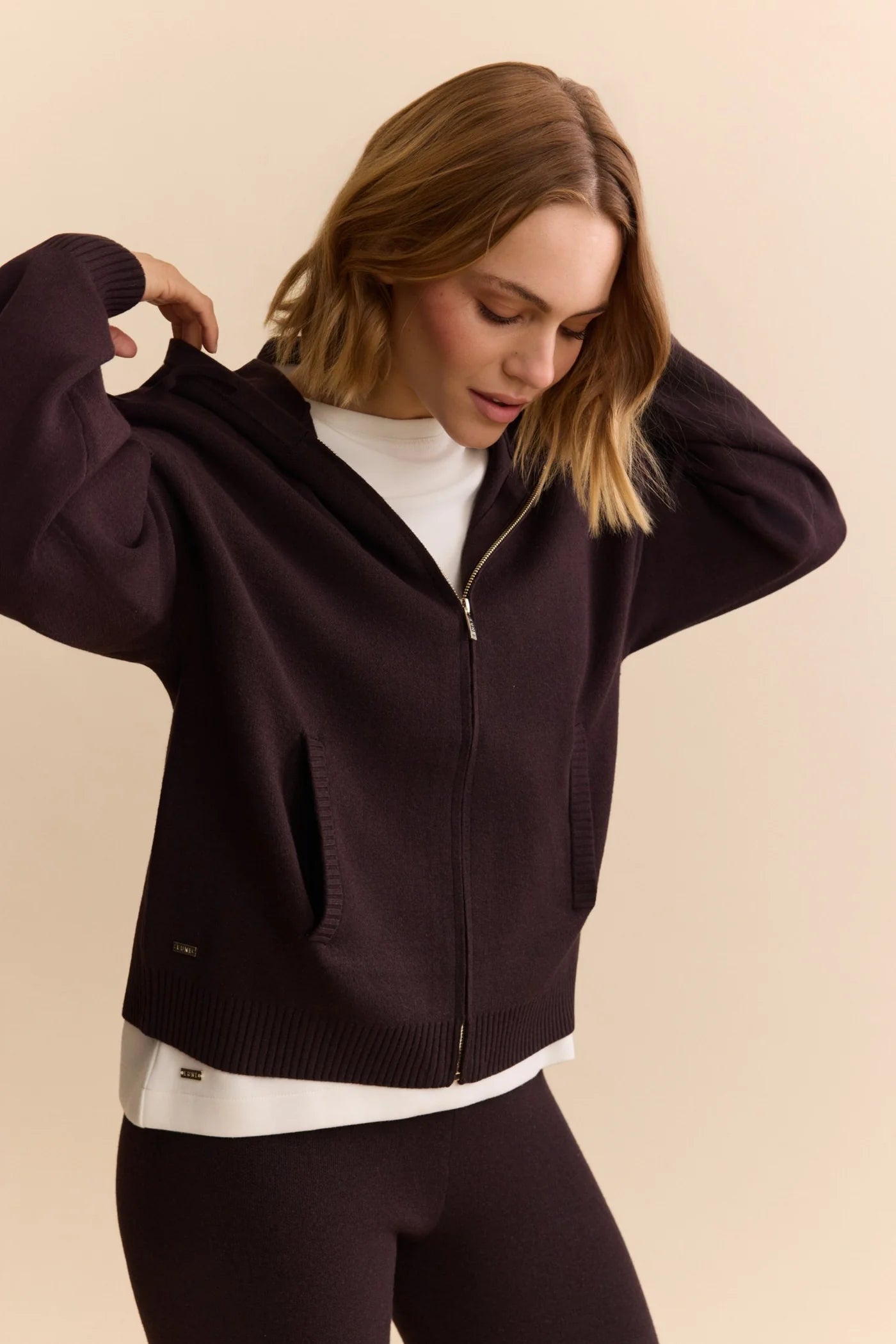 Olly Zip Up Hoodie - Dark Espresso