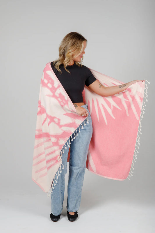 The Somers Palm Towel - Pink