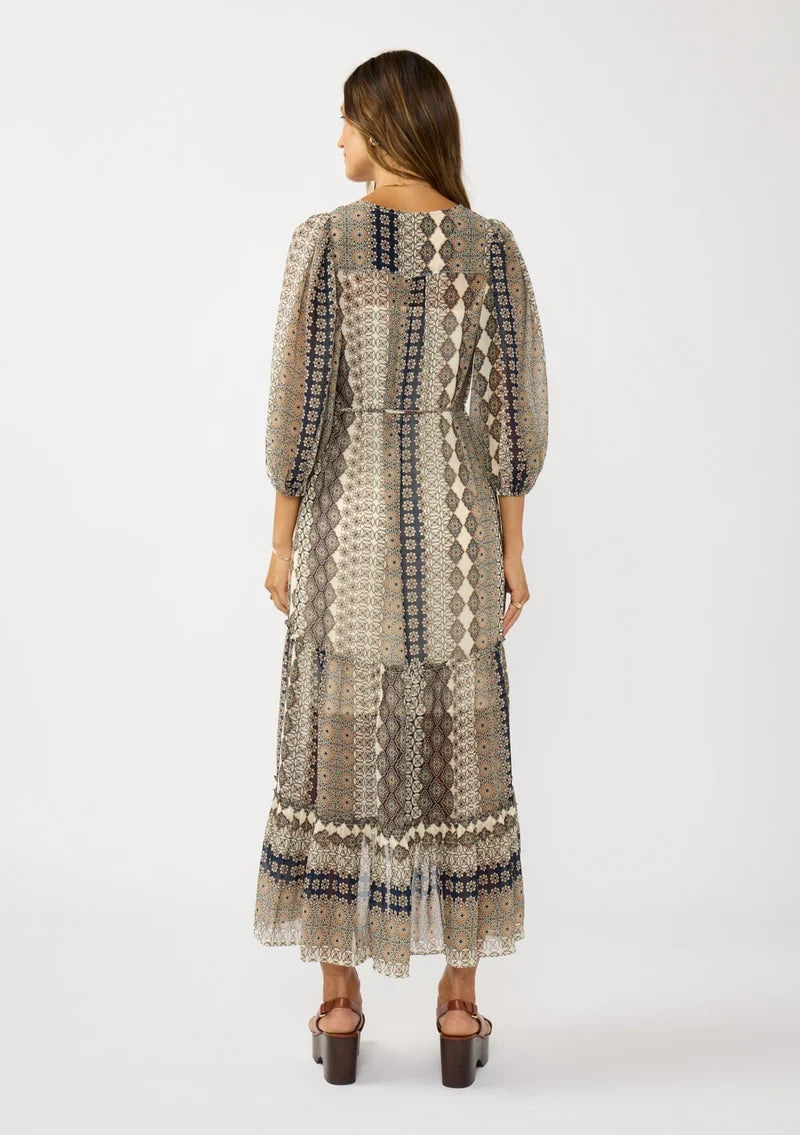 Sundance Maxi Dress - Natural / Navy