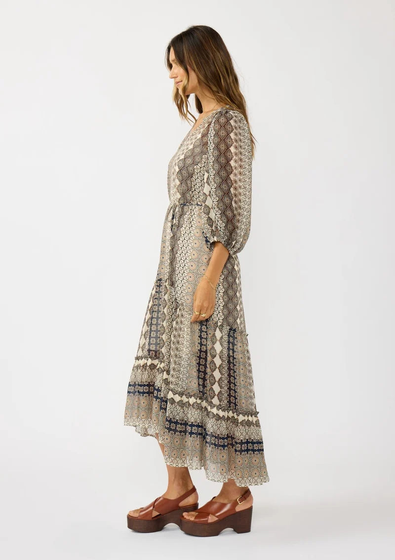 Sundance Maxi Dress - Natural / Navy