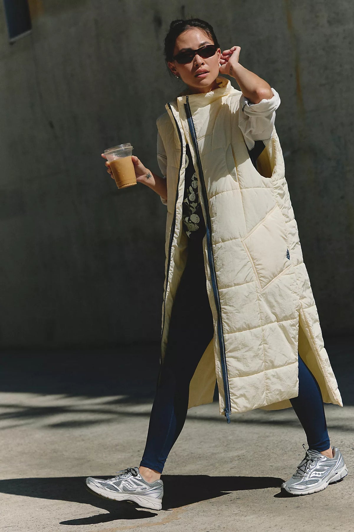 On The Move Packable Puffer Vest - Muted Beige