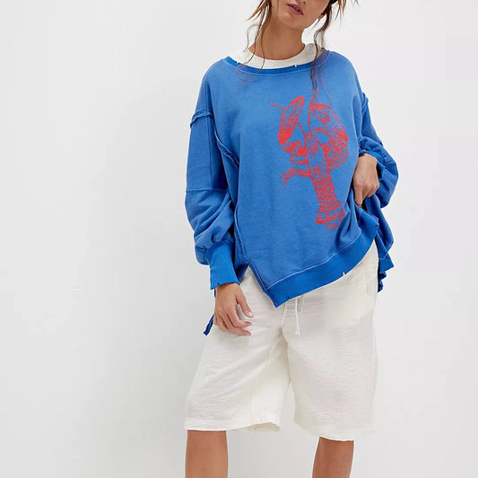 Graphic Camden Pullover - Lobster Combo