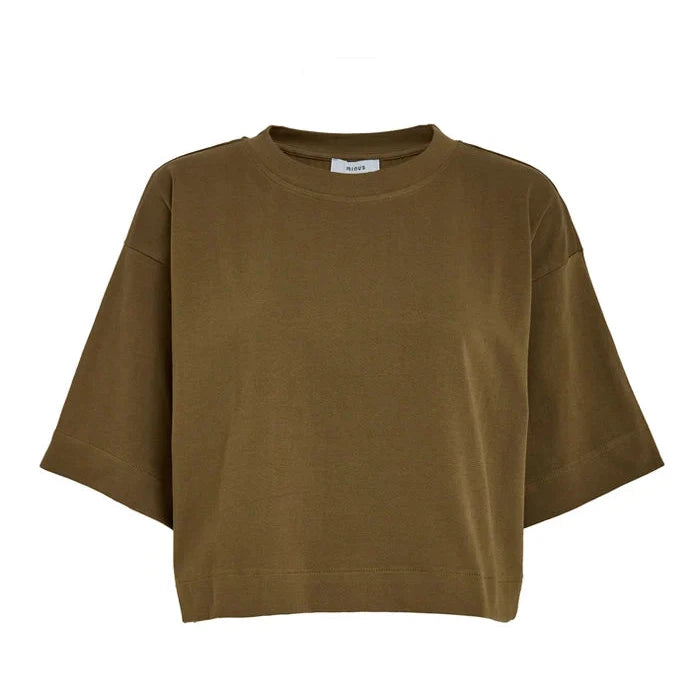 Gamma Cropped Tee - Beech Green