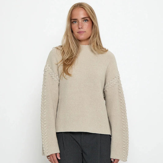 Sylvia Knit Sweater - Sand Grey