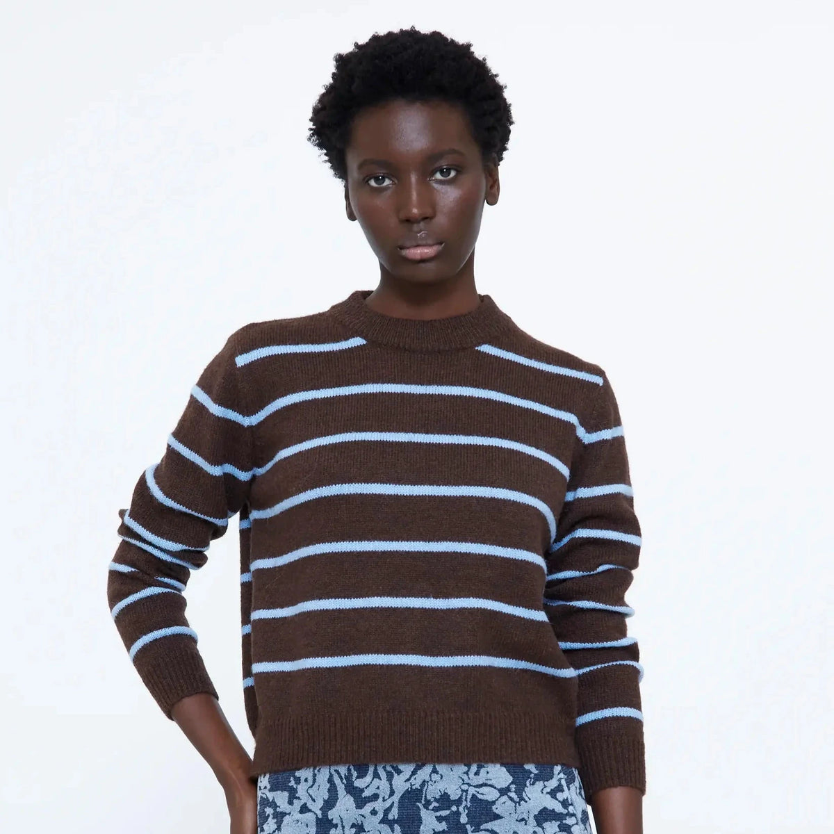 Stripe Knit - Brown / Blue