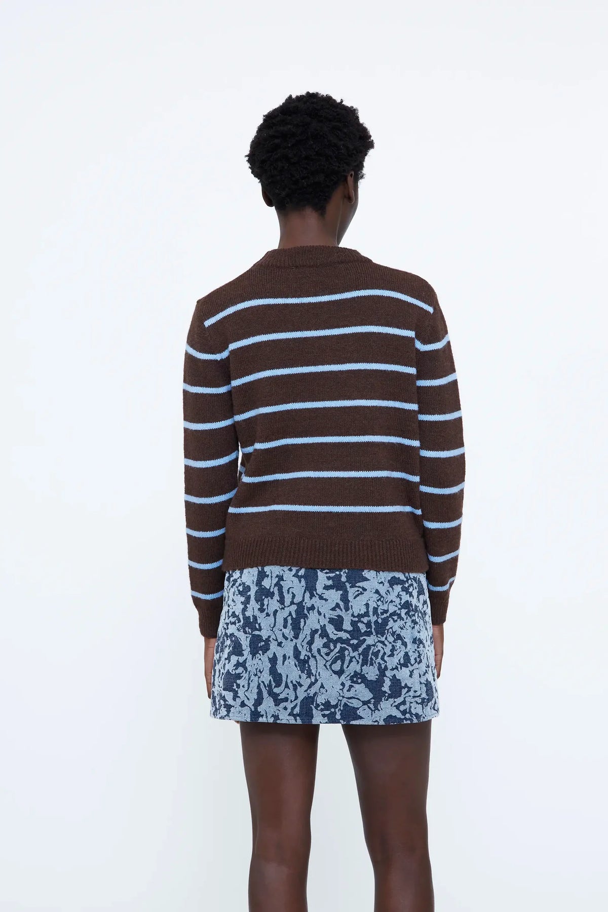Stripe Knit - Brown / Blue