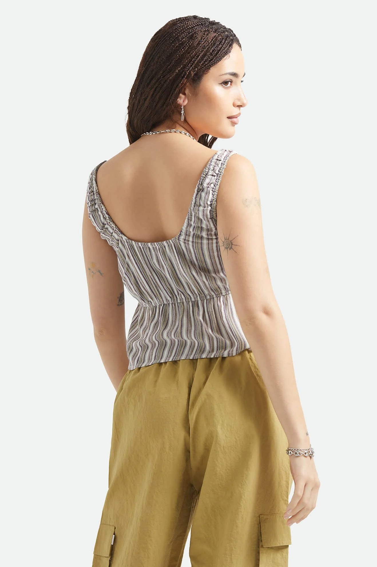 Abigail Tie Top - Robust Red Stripe