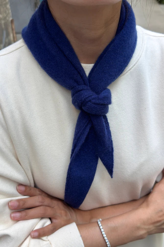 Cashmere Blend Bandana - Navy