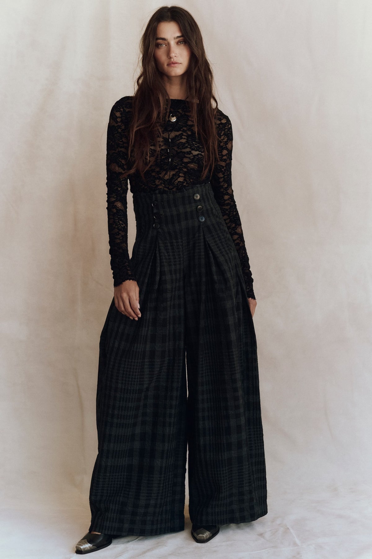 Raising Eyebrows Lace Top - Black