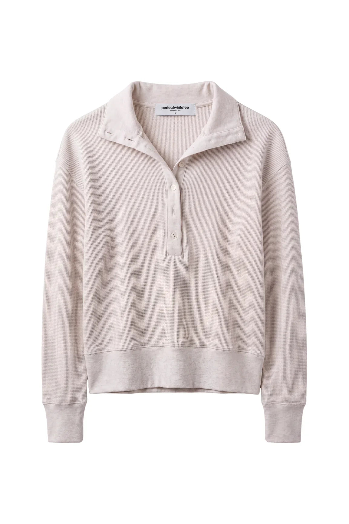 Zia Waffle Polo - Oatmeal