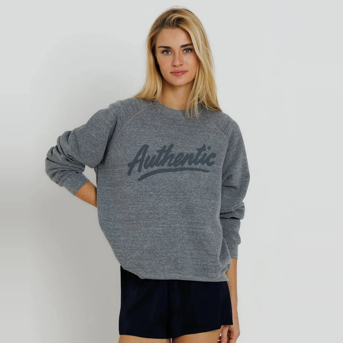 Authentic Raglan - Heather Grey