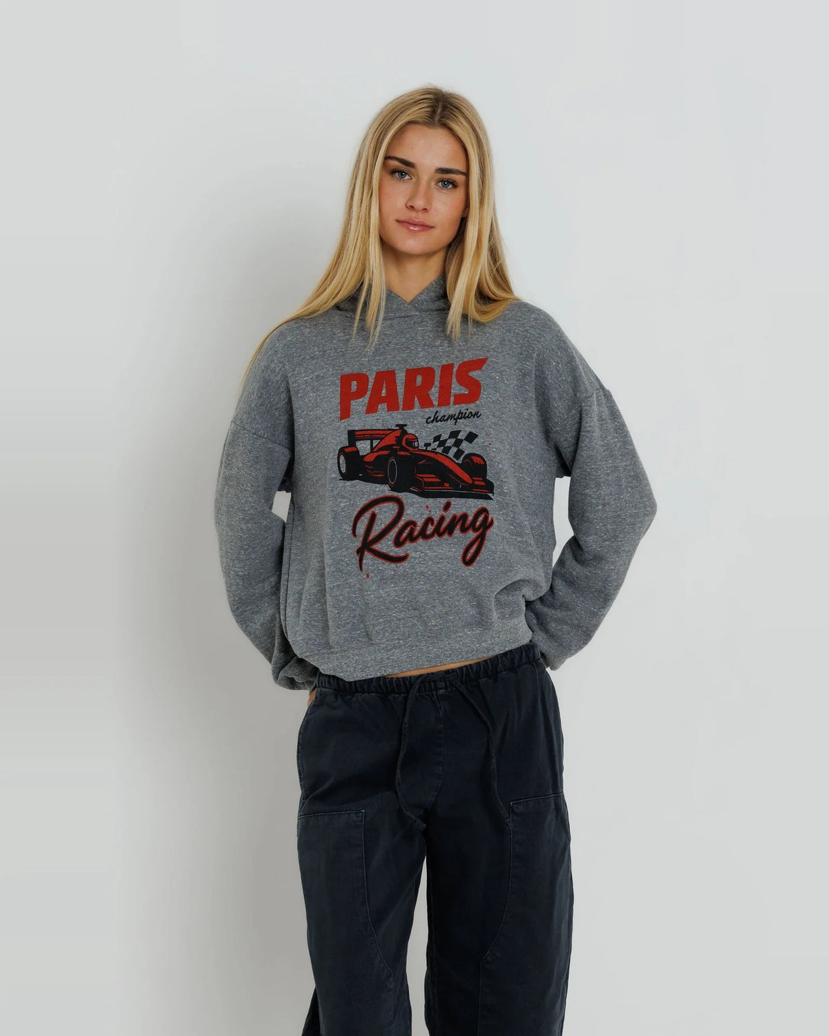 Paris Racing Hoodie - Heather Grey