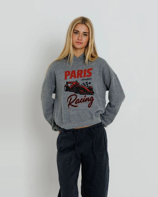 Paris Racing Hoodie - Heather Grey