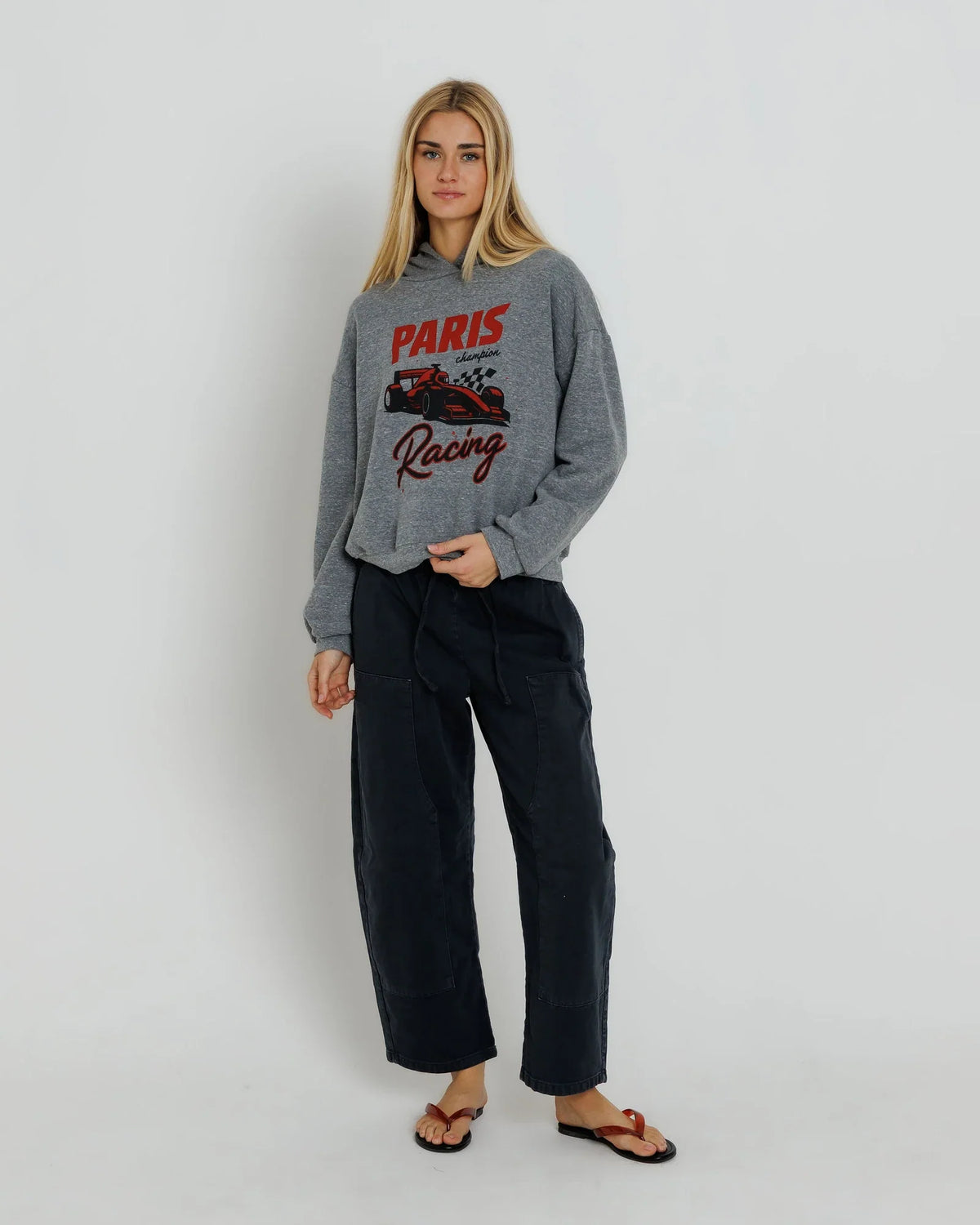 Paris Racing Hoodie - Heather Grey