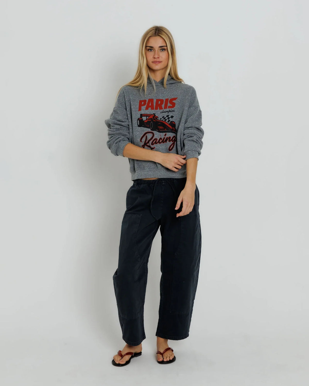 Paris Racing Hoodie - Heather Grey
