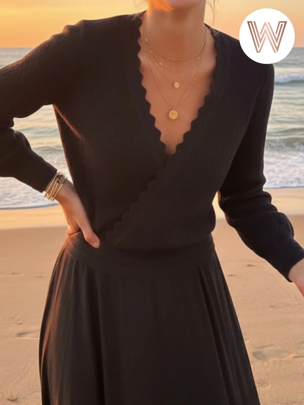Chloe Wrap - Charcoal
