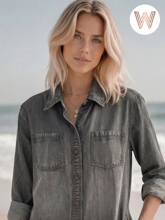 Ash Denim Jacket/Dress - Charcoal
