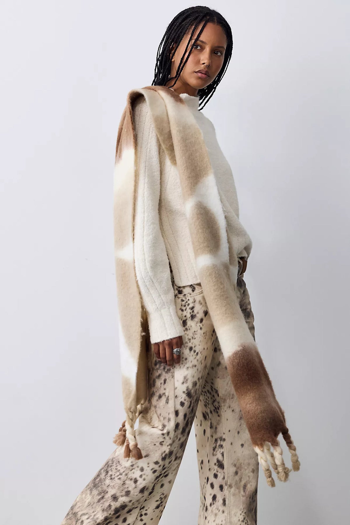 Winter Days Blanket Scarf - Oat