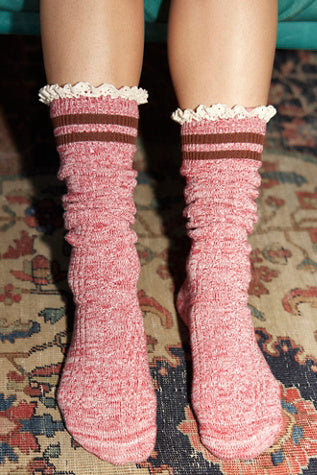 Homecoming Knee High Sock - Red