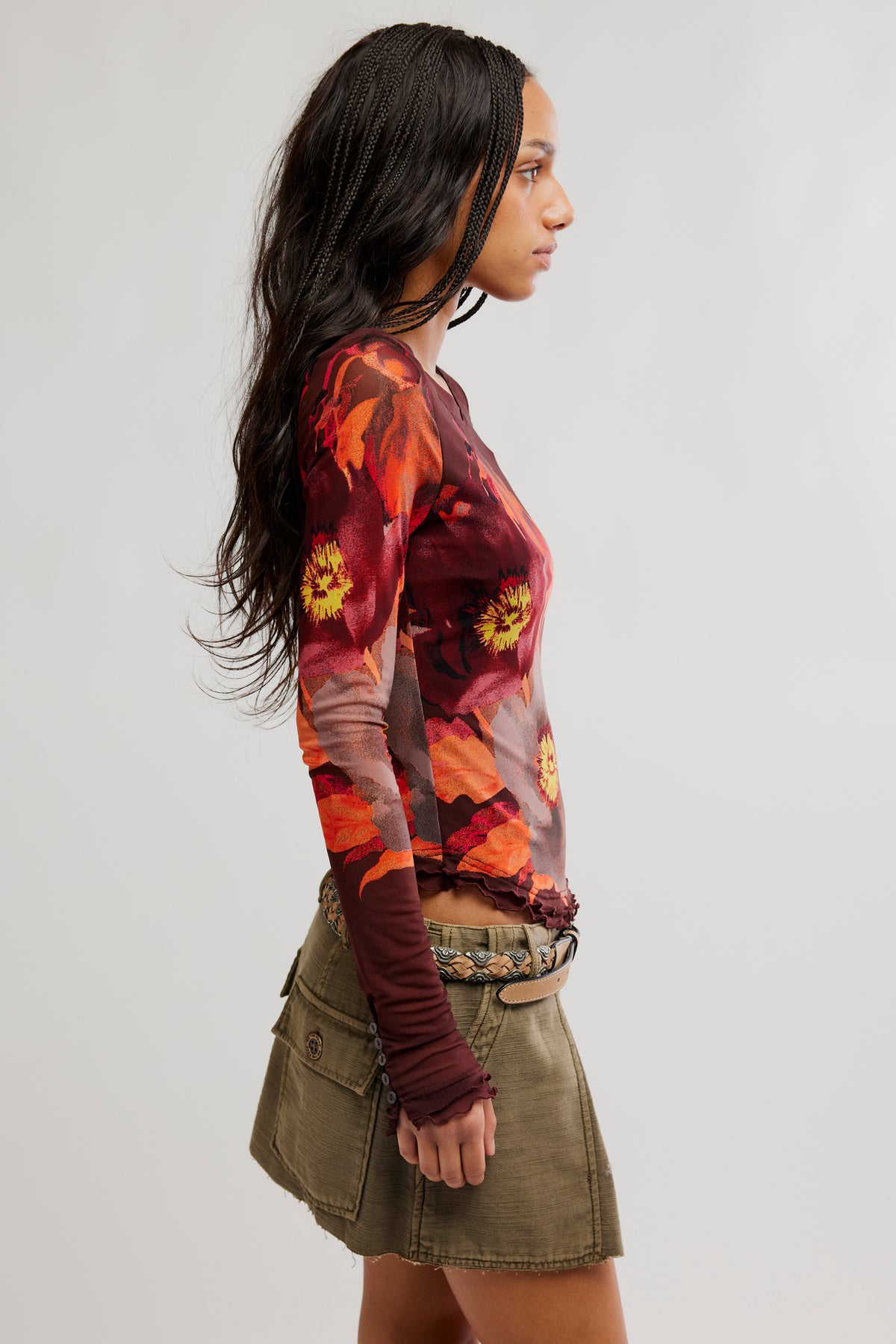 Lilly Printed Top - Cocoa