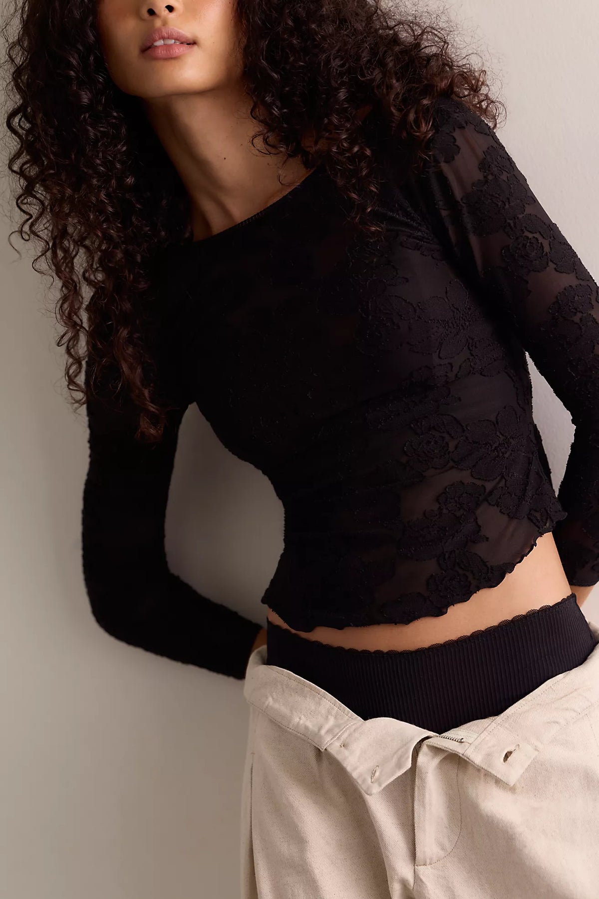 Night Shift Layering Top - Black