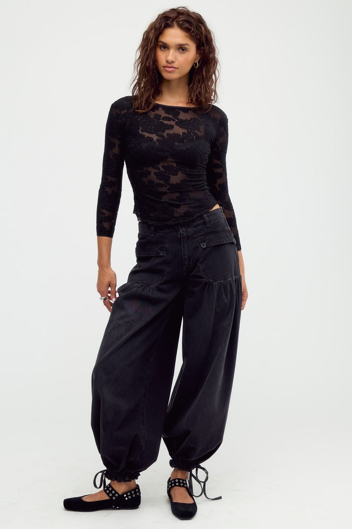 Night Shift Layering Top - Black
